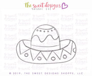 Cookie Cutters - Chubby Sombrero - Cookie Cutter - The Sweet Designs Shoppe - TSDS - - Accesories,ALL,Birthday,Birthday Hat,celebration,Cinco de Mayo,Clothing / Accessories,Cookie Cutter,fiesta,Hat,Mexico,Promocode,STL