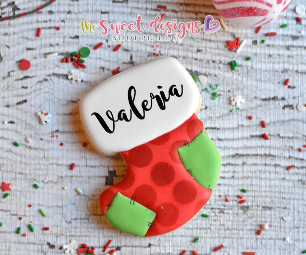 Cookie Cutters - Chubby Stocking V2 - Cookie Cutter - The Sweet Designs Shoppe - - ALL, Christmas, Christmas / Winter, Clothing / Accessories, Cookie Cutter, Promocode, Snow, Winter