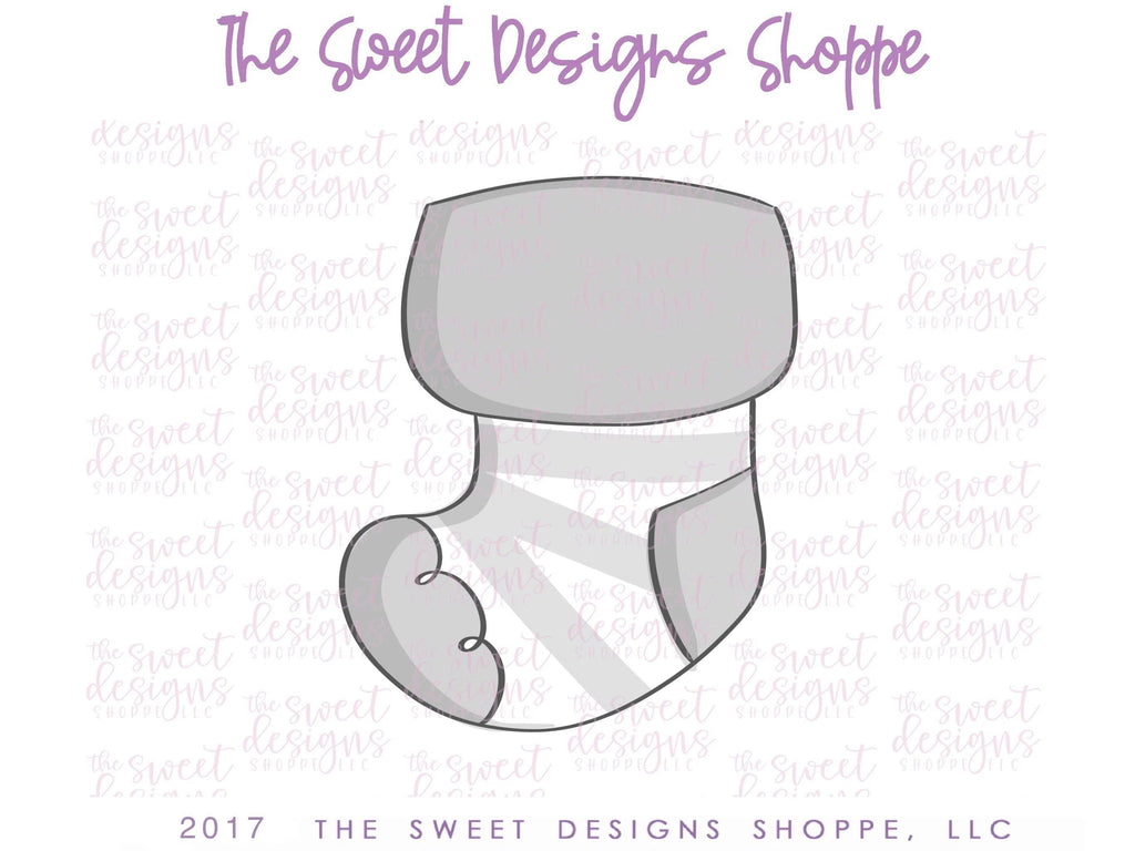 Cookie Cutters - Chubby Stocking V2 - Cookie Cutter - The Sweet Designs Shoppe - - ALL, Christmas, Christmas / Winter, Clothing / Accessories, Cookie Cutter, Promocode, Snow, Winter