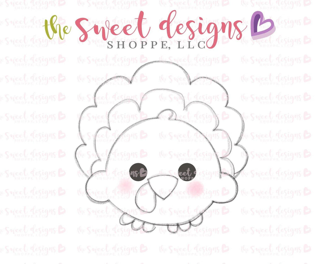 Cookie Cutters - Chubby Turkey 2018 - Cookie Cutter - The Sweet Designs Shoppe - TSDS - - ALL,Animal,Animals,Autumn,Cookie Cutter,Fall,Fall / Halloween,Fall / Thanksgiving,Farm,Food,Food & Beverages,Halloween,Promocode,STL,thanksgiving