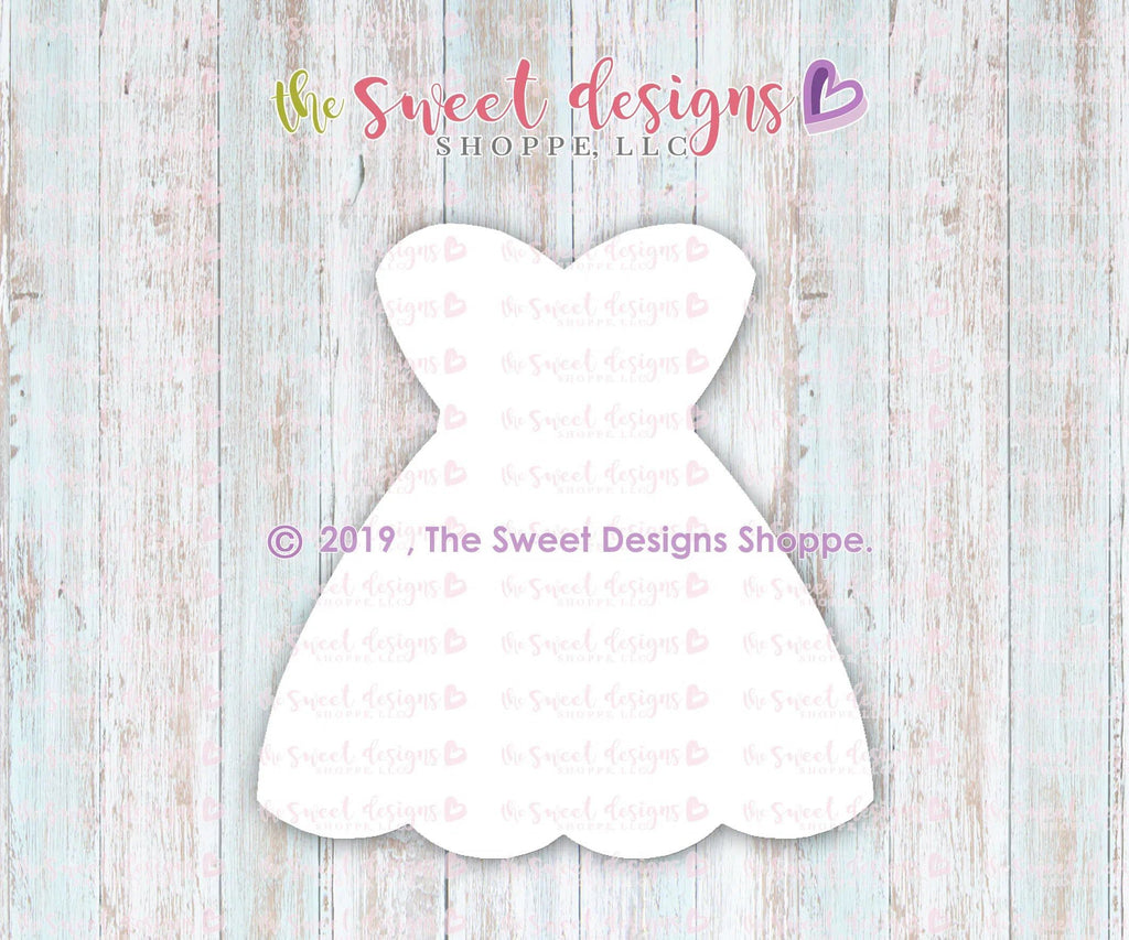 Cookie Cutters - Chubby Wedding Dress - Cookie Cutter - The Sweet Designs Shoppe - - ALL, Clothing / Accessories, Cookie Cutter, Dress, Girl, Promocode, Wedding