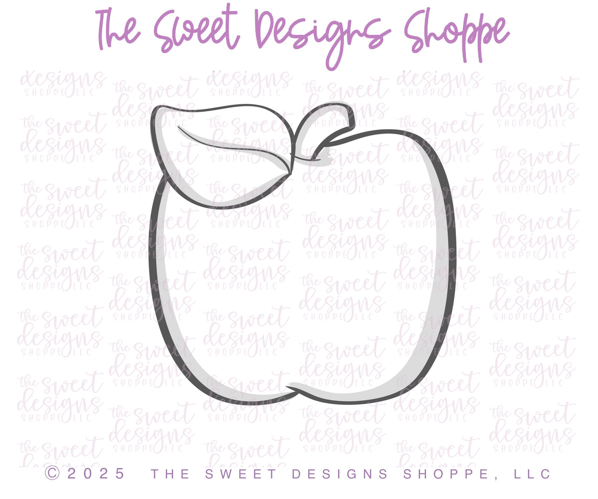 Cookie Cutters - Chunky Apple - Cookie Cutter - The Sweet Designs Shoppe - TSDS - - ALL,back to school,chunky apple,Cookie Cutter,fruit,fruits,Fruits and Vegetables,Promocode,School,School / Graduation,school supplies,STL