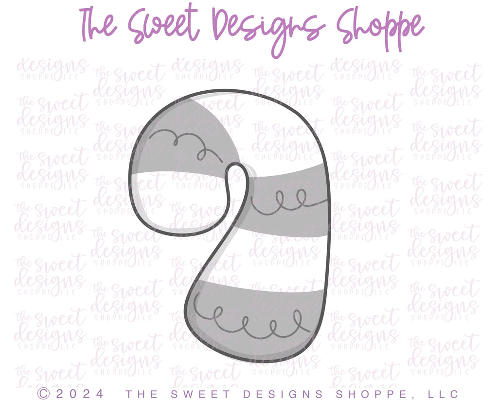 Cookie Cutters - Chunky Candy Cane - Cookie Cutter - The Sweet Designs Shoppe - - advent, Advent Calendar, ALL, Candy, CandyCane, Christmas, Christmas / Winter, Christmas Cookies, Cookie Cutter, new, Promocode, STL