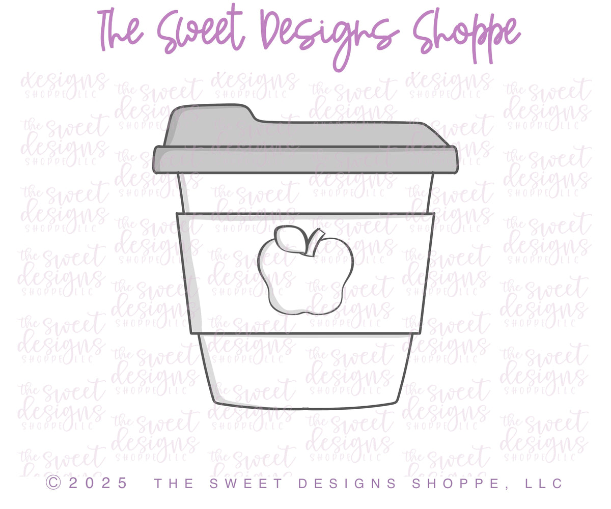 Cookie Cutters - Chunky Coffee Paper Cup - Cookie Cutter - The Sweet Designs Shoppe - TSDS - - ALL,back to school,chunky coffee paper cup,coffee paper cup,Cookie Cutter,Promocode,School,School / Graduation,school supplies,STL