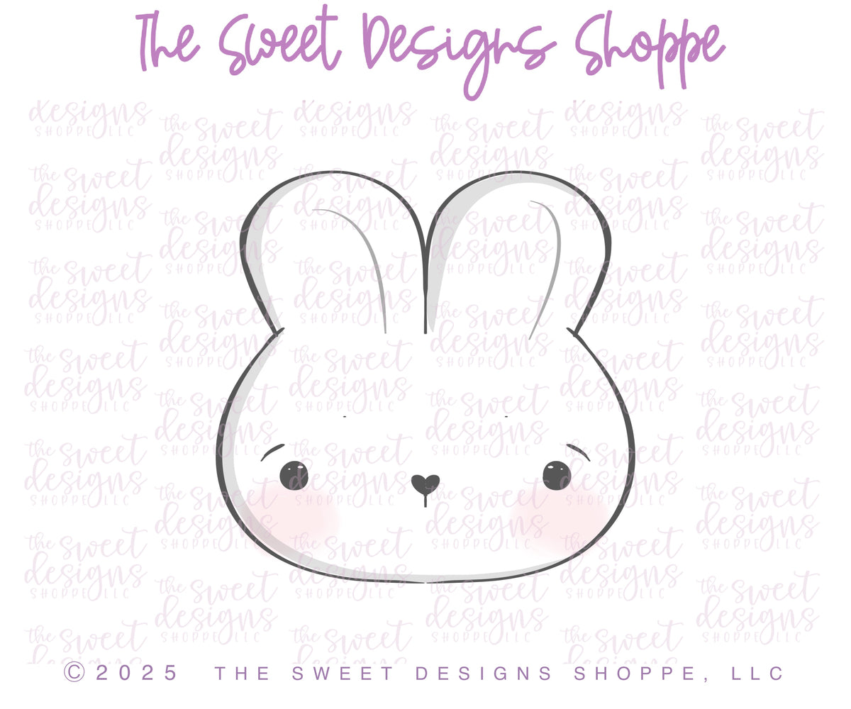 Cookie Cutters - Chunky Easter Bunny Face - Cookie Cutter - The Sweet Designs Shoppe - TSDS - - ALL,Animal,Animals,Animals and Insects,bunny face,Chunky Bunny Face,Cookie Cutter,Easter,Easter / Spring,pets,Promocode,STL