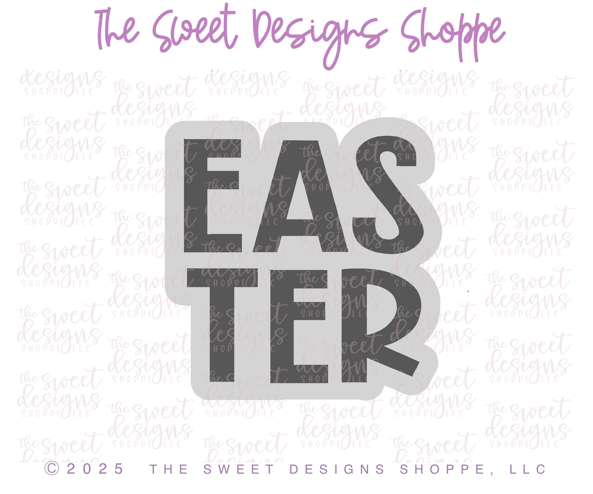 Cookie Cutters - Chunky Easter Plaque - Cookie Cutter - The Sweet Designs Shoppe - TSDS - - ALL,Cookie Cutter,Coquette,coquette plaque,Easter,Easter / Spring,palques,Promocode,STL
