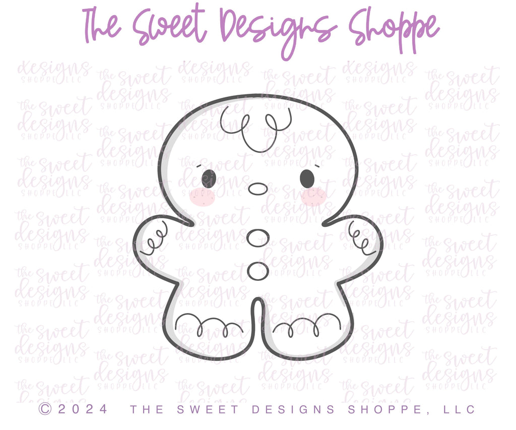 Cookie Cutters - Chunky Gingerboy - Cookie Cutter - The Sweet Designs Shoppe - TSDS - - advent,Advent Calendar,ALL,Christmas,Christmas / Winter,Christmas Cookies,Cookie Cutter,Ginger boy,Ginger girl,Gingerboy,gingerbread,gingerbread man,Gingergirl,Promocode,STL
