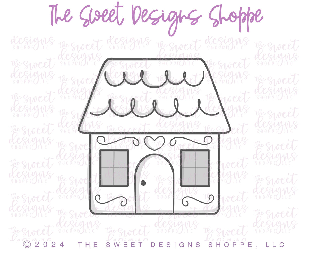 Cookie Cutters - Chunky Gingerbread House - Cookie Cutter - The Sweet Designs Shoppe - TSDS - - advent,Advent Calendar,ALL,Christmas,Christmas / Winter,Christmas Cookies,Cookie Cutter,ginger bread,gingerbread,GingerHouse,Promocode,STL