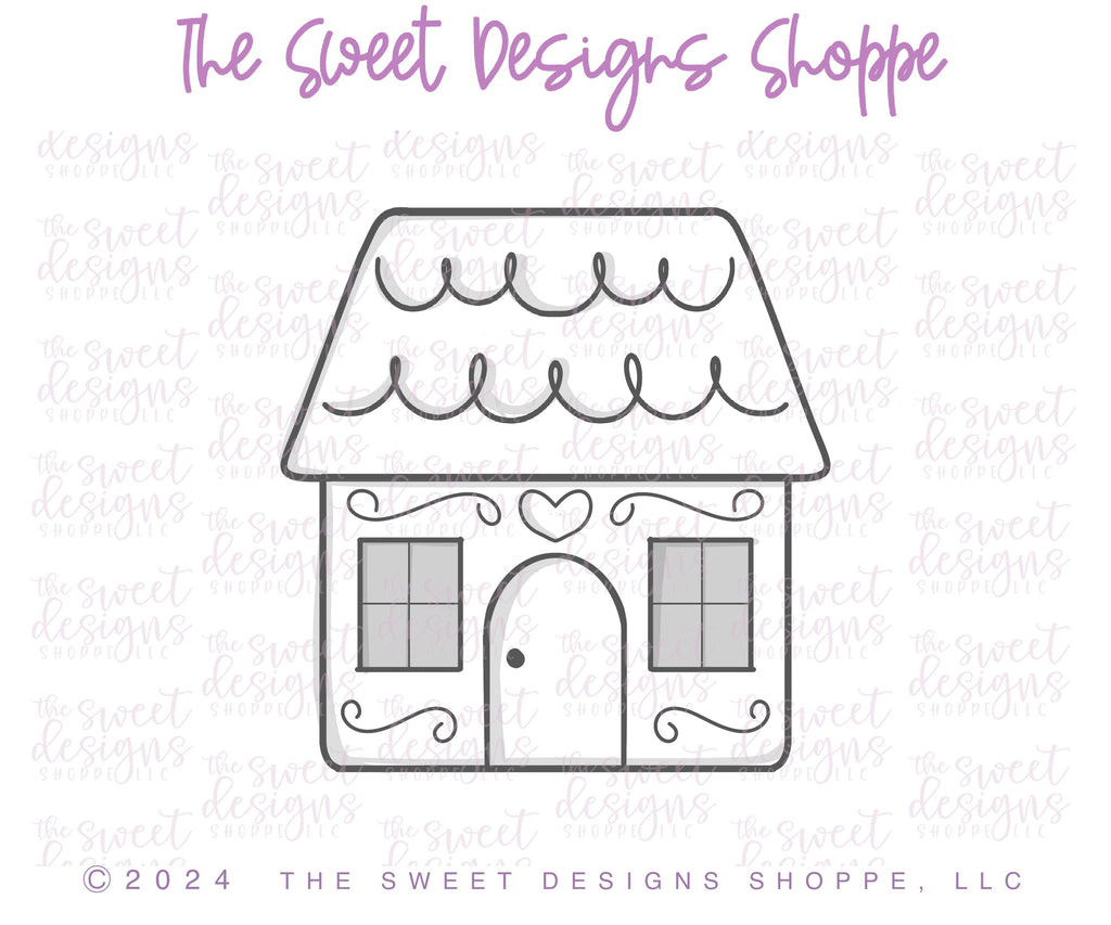 Cookie Cutters - Chunky Gingerbread House - Cookie Cutter - The Sweet Designs Shoppe - TSDS - - advent,Advent Calendar,ALL,Christmas,Christmas / Winter,Christmas Cookies,Cookie Cutter,ginger bread,gingerbread,GingerHouse,Promocode,STL