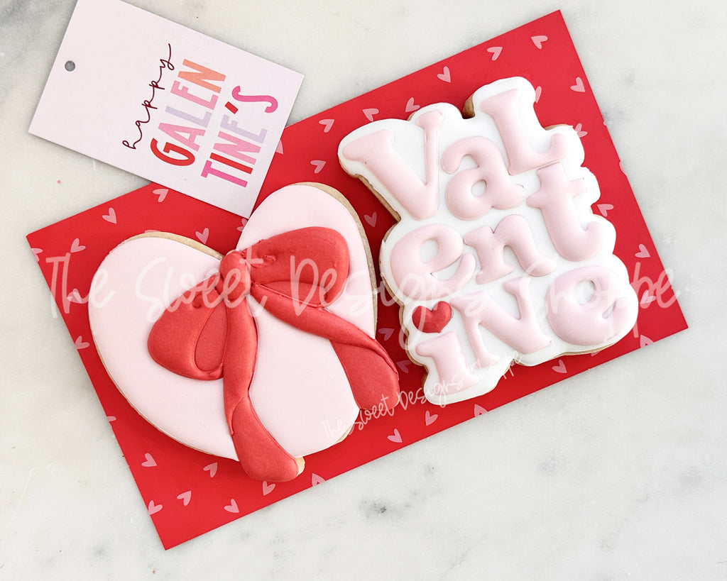 Cookie Cutters - Chunky Heart with Bow & Valentine Plaque Set - Set of 2 - Cookie Cutters - The Sweet Designs Shoppe - - ALL, Cookie Cutter, Love, new, Promocode, regular sets, set, STL, valentine, Valentines