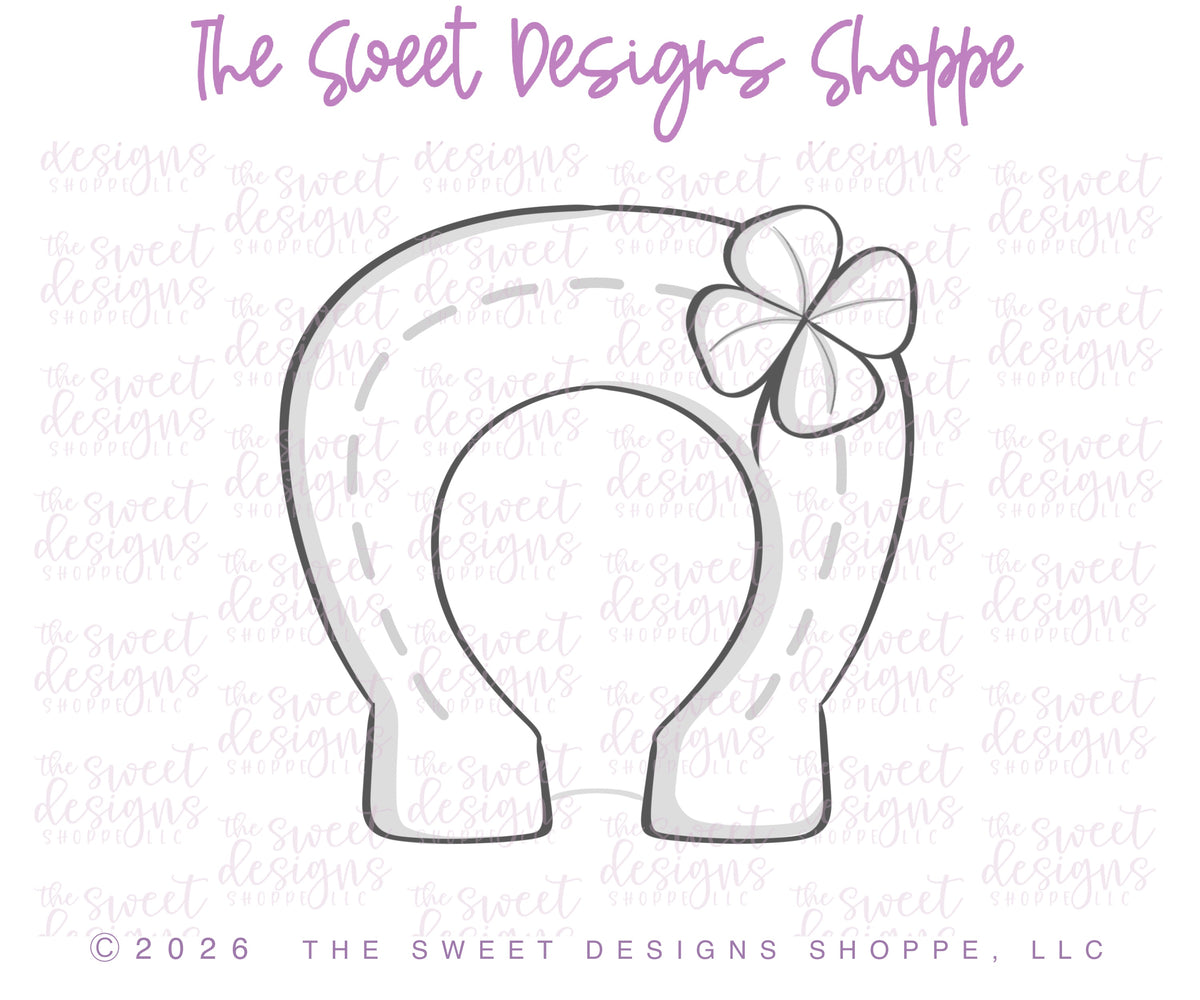 Cookie Cutters - Chunky Horseshoe - Cookie Cutter - The Sweet Designs Shoppe - TSDS - - ALL,Animal,Animals,Animals and Insects,Cookie Cutter,patrick,patrick's,Promocode,Saint Patricks,ST PATRICK,St Patrick’s Day,St. Pat,St. Patricks,STL