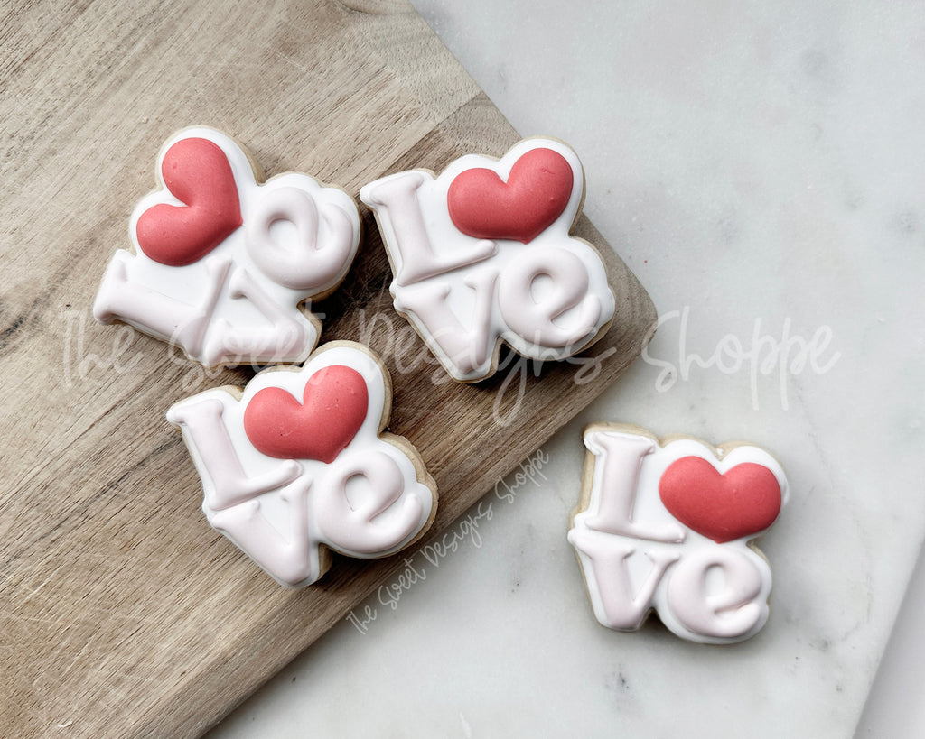 Cookie Cutters - Chunky LOVE Plaque - Cookie Cutter - The Sweet Designs Shoppe - - ALL, chunky, Chunky Love plaque, Cookie Cutter, new, Plaque, Promocode, STL, valentine, Valentine's