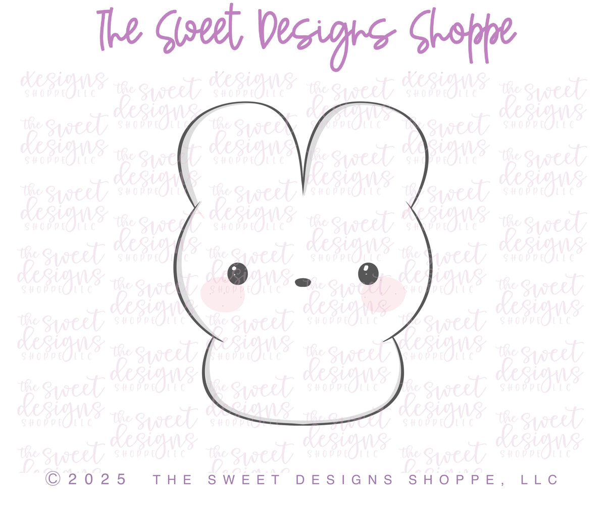 Cookie Cutters - Chunky Marshmallow Bunny - Cookie Cutter - The Sweet Designs Shoppe - TSDS - - ALL,Animal,Animals,Animals and Insects,basket,Cookie Cutter,Easter,Easter / Spring,marshamallow,Marshmallow bunny,Peeps,Promocode,STL
