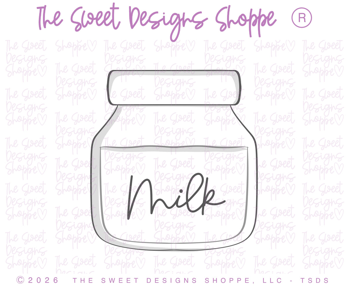 Cookie Cutters - Chunky Milk - Cookie Cutter - The Sweet Designs Shoppe - TSDS - - ALL,beverage,beverages,chrismtas beverage,Christmas,Christmas / Winter,christmas 2026,Christmas Snack tree,chunky milk,Cookie Cutter,Food & Beverages,Food and Beverage,Milk,new,Promocode,STL