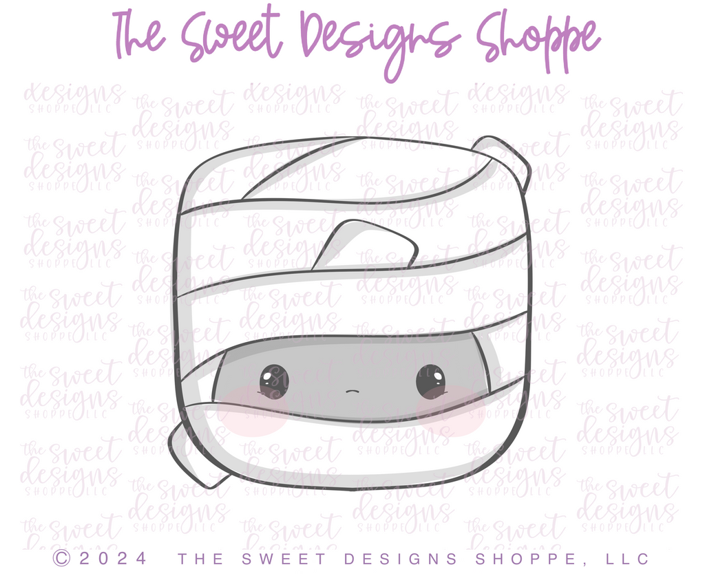 Cookie Cutters - Chunky Mummy Face - Cookie Cutter - The Sweet Designs Shoppe - TSDS - - ALL,Cookie Cutter,halloween,Promocode,STL