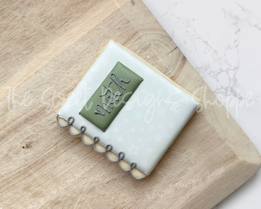 Cookie Cutters - Chunky Notebook - Cookie Cutter - The Sweet Designs Shoppe - TSDS - - ALL,back to school,Cookie Cutter,fall school,homeschool,note,notebook,Promocode,School,School / Graduation,school note,school supplies,Sharpener,STL