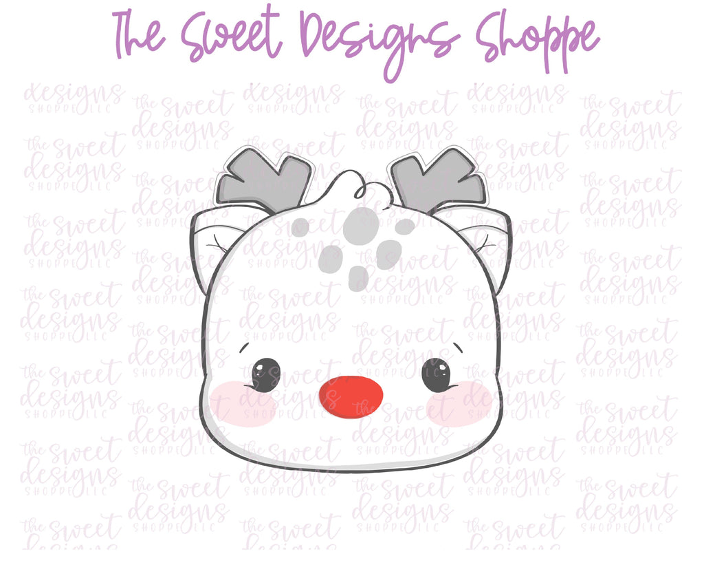 Cookie Cutters - Chunky Reindeer Face - Cookie Cutter - The Sweet Designs Shoppe - TSDS - - advent,Advent Calendar,ALL,Christmas,Christmas / Winter,Christmas Cookies,Cookie Cutter,Promocode,Reindeer,Rudolph,Rudolphs,STL