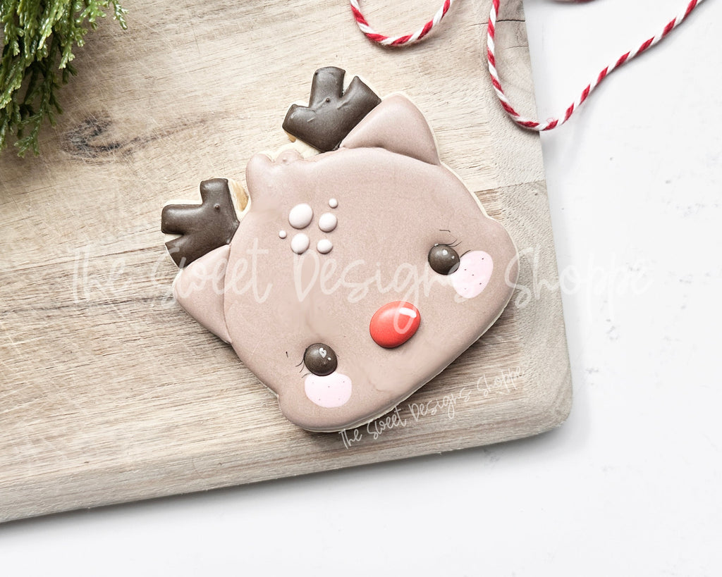 Cookie Cutters - Chunky Reindeer Face - Cookie Cutter - The Sweet Designs Shoppe - TSDS - - advent,Advent Calendar,ALL,Christmas,Christmas / Winter,Christmas Cookies,Cookie Cutter,Promocode,Reindeer,Rudolph,Rudolphs,STL
