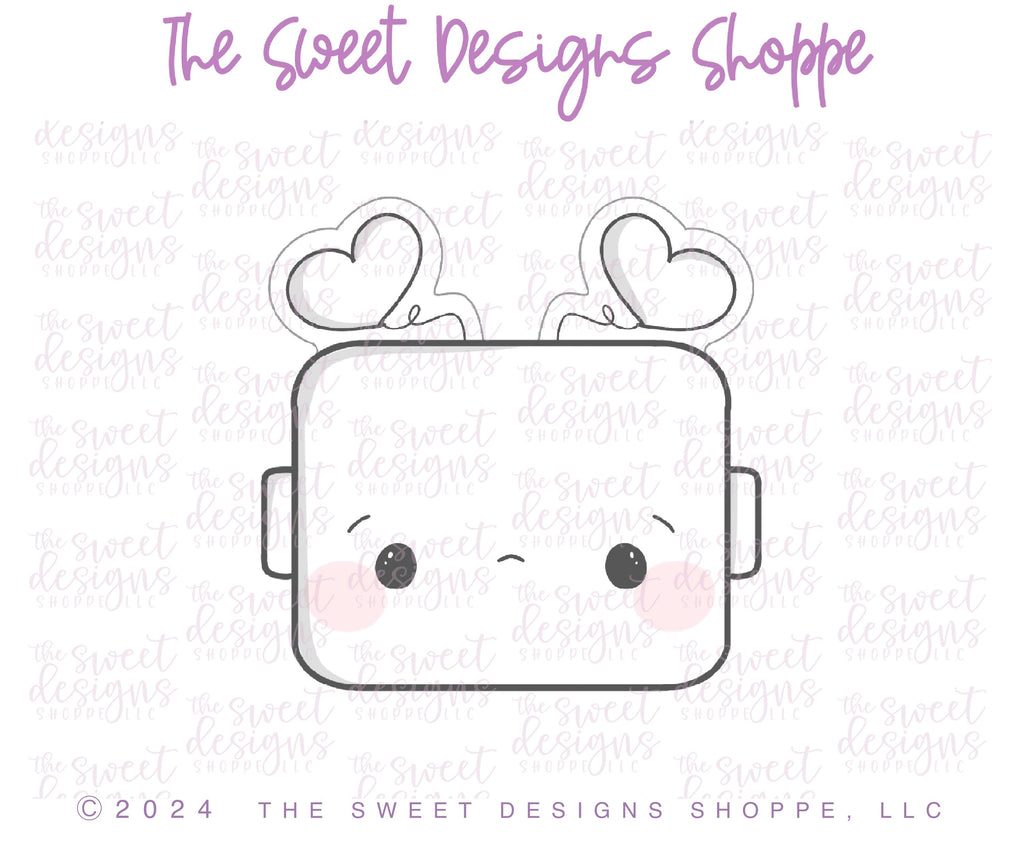 Cookie Cutters - Chunky Robot Face - Cookie Cutter - The Sweet Designs Shoppe - TSDS - - ALL,chunky,chunky robot,Cookie Cutter,kids,Promocode,robot,STL,valentine,Valentines