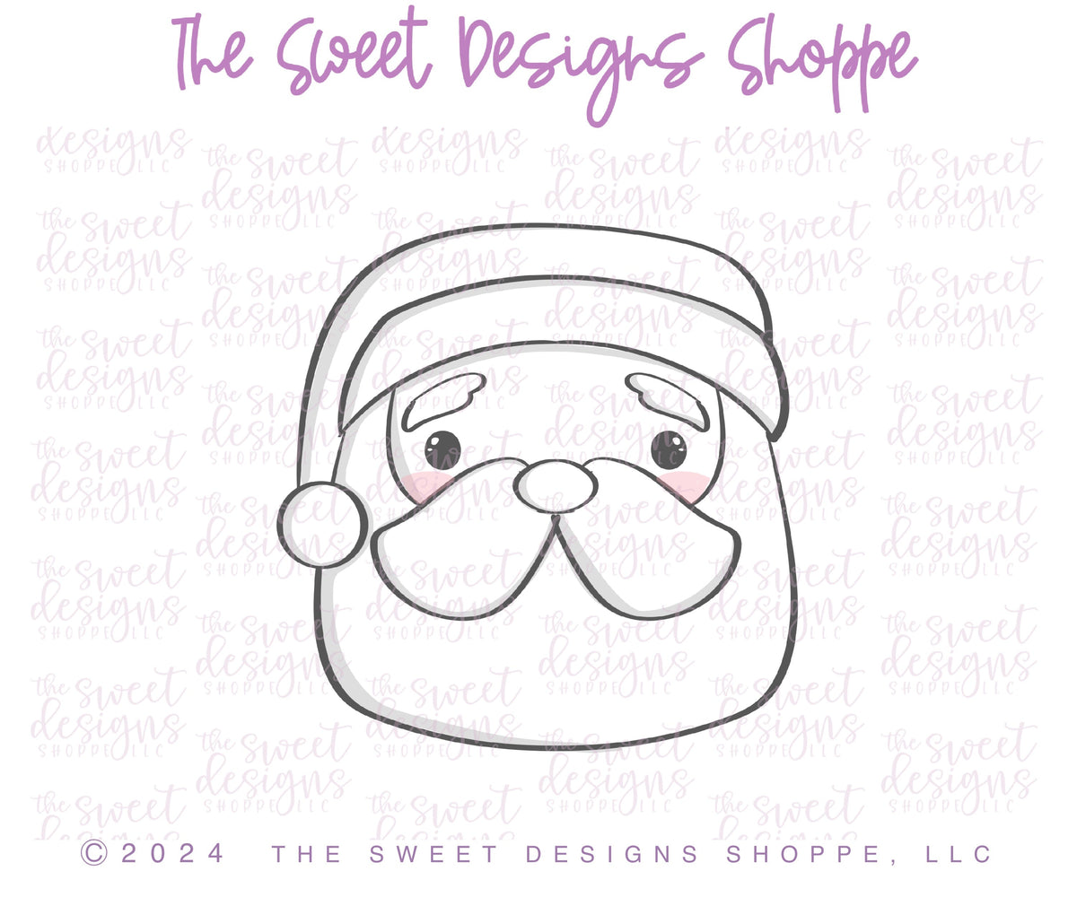 Cookie Cutters - Chunky Santa Face - Cookie Cutter - The Sweet Designs Shoppe - TSDS - - advent,Advent Calendar,ALL,Christmas,Christmas / Winter,Christmas Cookies,claus,clause,Cookie Cutter,Promocode,Santa Claus,STL