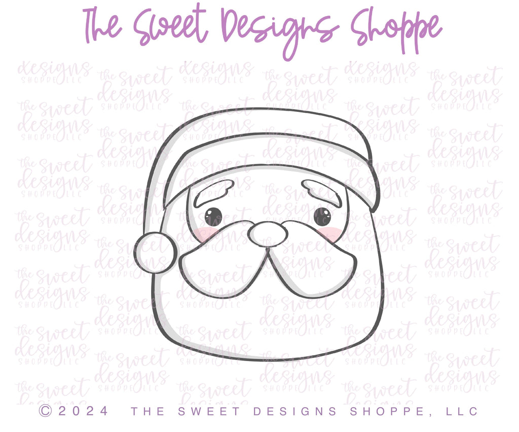 Cookie Cutters - Chunky Santa Face - Cookie Cutter - The Sweet Designs Shoppe - - advent, Advent Calendar, ALL, Christmas, Christmas / Winter, Christmas Cookies, claus, clause, Cookie Cutter, new, Promocode, Santa Claus, STL