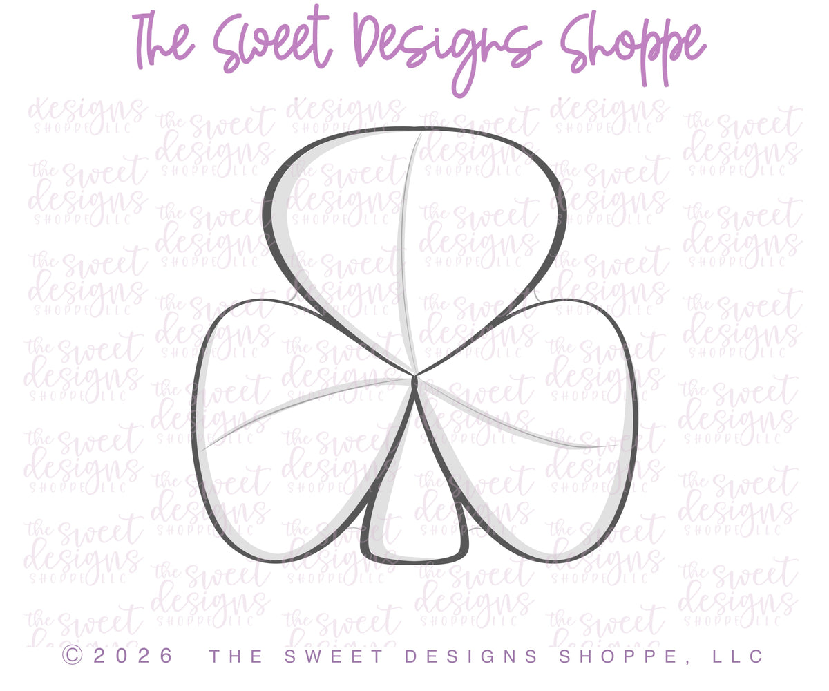 Cookie Cutters - Chunky Shamrock- Cookie Cutter - The Sweet Designs Shoppe - TSDS - - ALL,Cookie Cutter,Flower,Flowers,Leaves and Flowers,Nature,patrick,patrick's,Promocode,Saint Patricks,ST PATRICK,St Patrick’s Day,St. Pat,St. Patricks,STL,Trees Leaves and Flowers