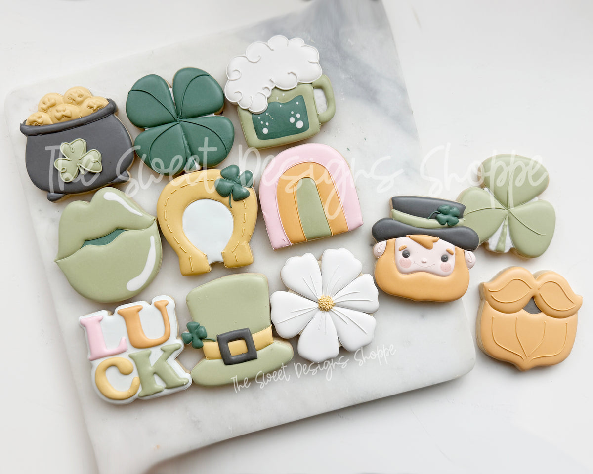 Cookie Cutters - Chunky St. Patrick's Day Set - Cookie Cutters Set - Set of 12 - Cookie Cutters - The Sweet Designs Shoppe - TSDS - - ALL,Cookie Cutter,cookie cutters,Mini Sets,patrick,patrick's,Promocode,regular sets,Saint Patricks,set,ST PATRICK,St Patrick’s Day,St. Pat,St. Patricks,STL