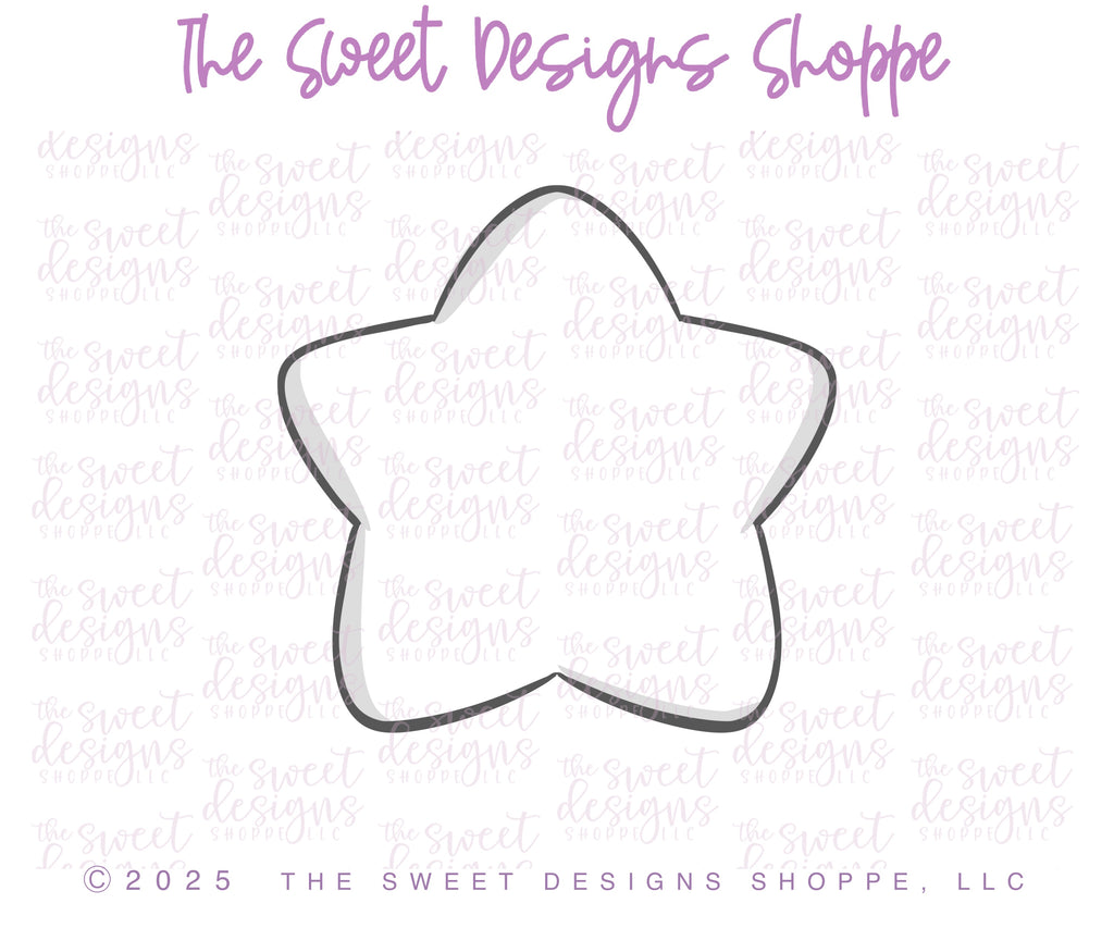 Cookie Cutters - Chunky Star - Cookie Cutter - The Sweet Designs Shoppe - TSDS - - 4th,4th July,4th of July,ALL,Cookie Cutter,Patriotic,Promocode,STL,Summer,USA