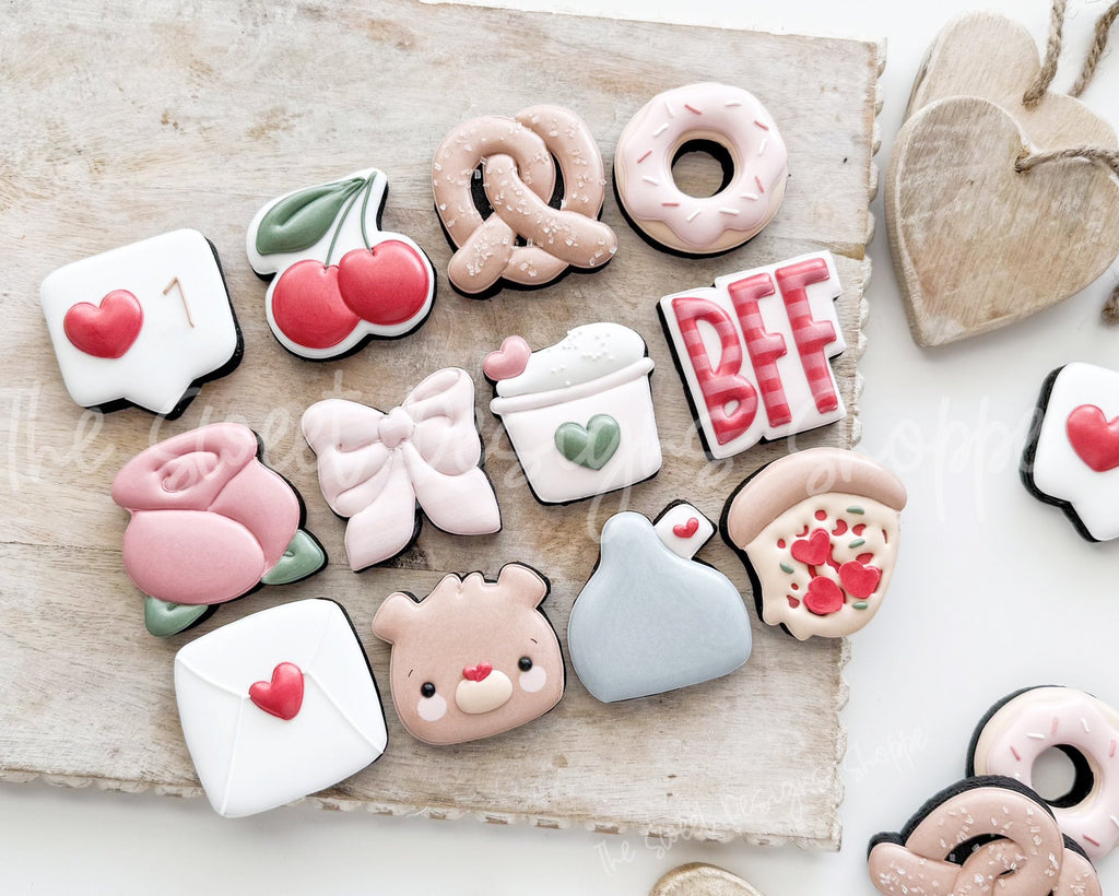 Cookie Cutters - Chunky Teen Valentines Set - Cookie Cutters Set - Set of 12 - Cookie Cutters - The Sweet Designs Shoppe - TSDS - - ALL,Cookie Cutter,cookie cutters,Lettering,Mini Sets,Promocode,regular sets,set,STL,valentine,Valentines