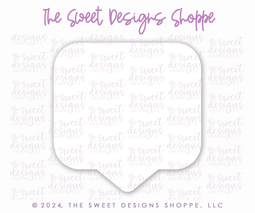 Cookie Cutters - Chunky Text Bubble Plaque - Cookie Cutter - The Sweet Designs Shoppe - TSDS - - ALL,chunky,Cookie Cutter,Lettering,Plaque,Plaques,PLAQUES HANDLETTERING,Promocode,STL,valentine,Valentines
