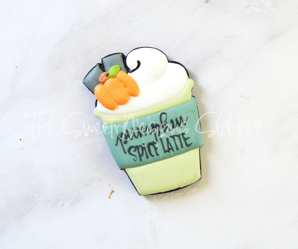 Cookie Cutters - Cinnamon Coffee Paper Cup - Cookie Cutter - The Sweet Designs Shoppe - TSDS - - ALL,beverage,Coffee,coffee paper cup,Cookie Cutter,Fall,Fall / Halloween,Fall / Thanksgiving,Food,Food & Beverages,Food and Beverage,Halloween,Promocode,STL