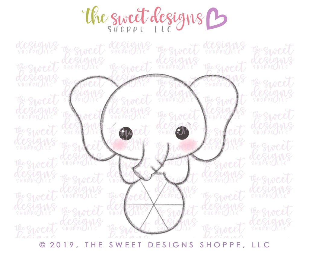Cookie Cutters - Circus Elephant - Cookie Cutter - Sweet Designs Shoppe - - ALL, Animal, circus, Cookie Cutter, Promocode