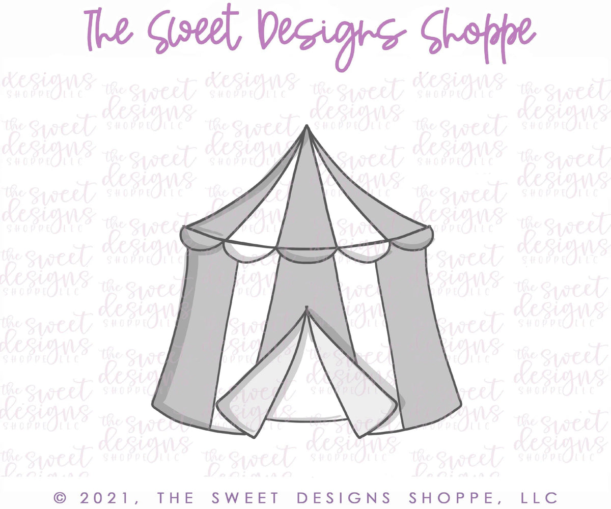 Cookie Cutters - Circus Tent - Cookie Cutter - The Sweet Designs Shoppe - TSDS - - ALL,Birthday,Cookie Cutter,kids,Kids / Fantasy,Misc,Miscelaneous,Miscellaneous,mouse,Promocode,STL,Theme Park