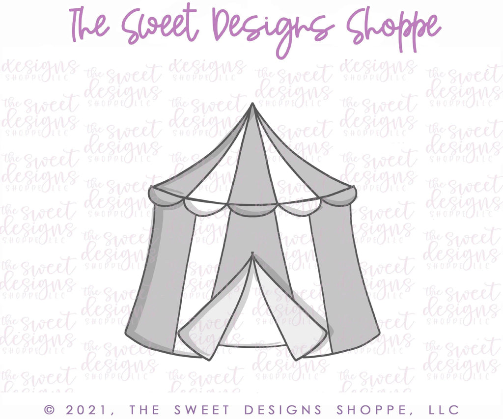 Cookie Cutters - Circus Tent - Cookie Cutter - The Sweet Designs Shoppe - TSDS - - ALL,Birthday,Cookie Cutter,kids,Kids / Fantasy,Misc,Miscelaneous,Miscellaneous,Promocode,STL,Theme Park