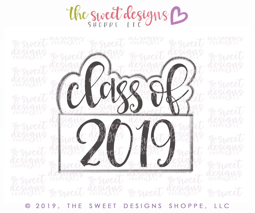 Cookie Cutters - Class Of Plaque - Cookie Cutter - The Sweet Designs Shoppe - - 2019, ALL, Cookie Cutter, Grad, graduations, Plaque, Plaques, PLAQUES HANDLETTERING, Promocode, School, School / Graduation, school collection 2019