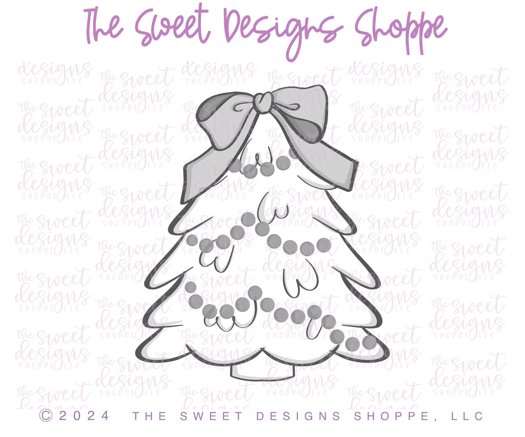 Cookie Cutters - Classic Christmas Tree with Bow - Cookie Cutter - The Sweet Designs Shoppe - TSDS - - advent,Advent Calendar,ALL,Christmas,Christmas / Winter,Christmas Cookies,Christmas Tree,Cookie Cutter,Nature,Promocode,STL,Tree,Trees,Trees Leaves and Flowers