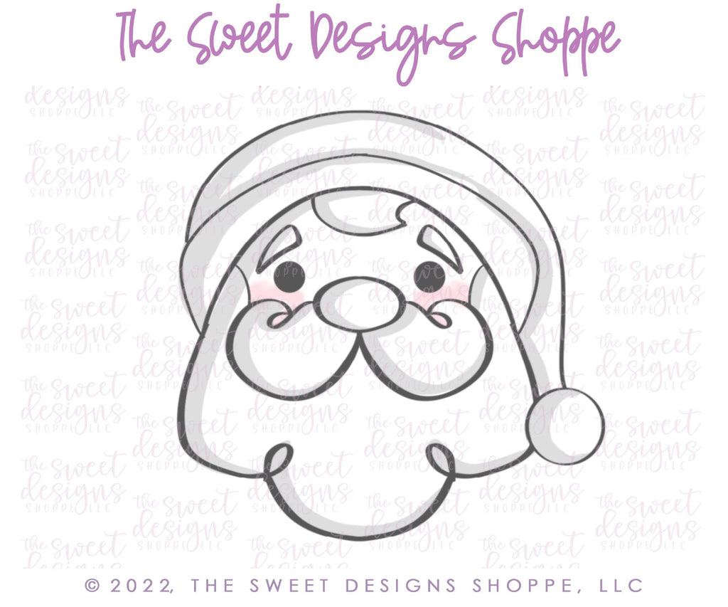 Cookie Cutters - Classic Santa Face - Cookie Cutter - The Sweet Designs Shoppe - - ALL, Christmas, Christmas / Winter, Christmas Cookies, Cookie Cutter, groovy, home, Promocode, Santa, Santa Face