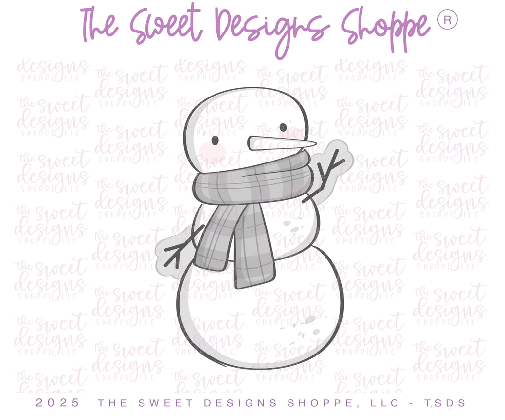 Cookie Cutters - Classic Snowman - Cookie Cutter - The Sweet Designs Shoppe - TSDS - - ALL,Christmas,Christmas / Winter,Cookie Cutter,new,Promocode,Snowman,STL