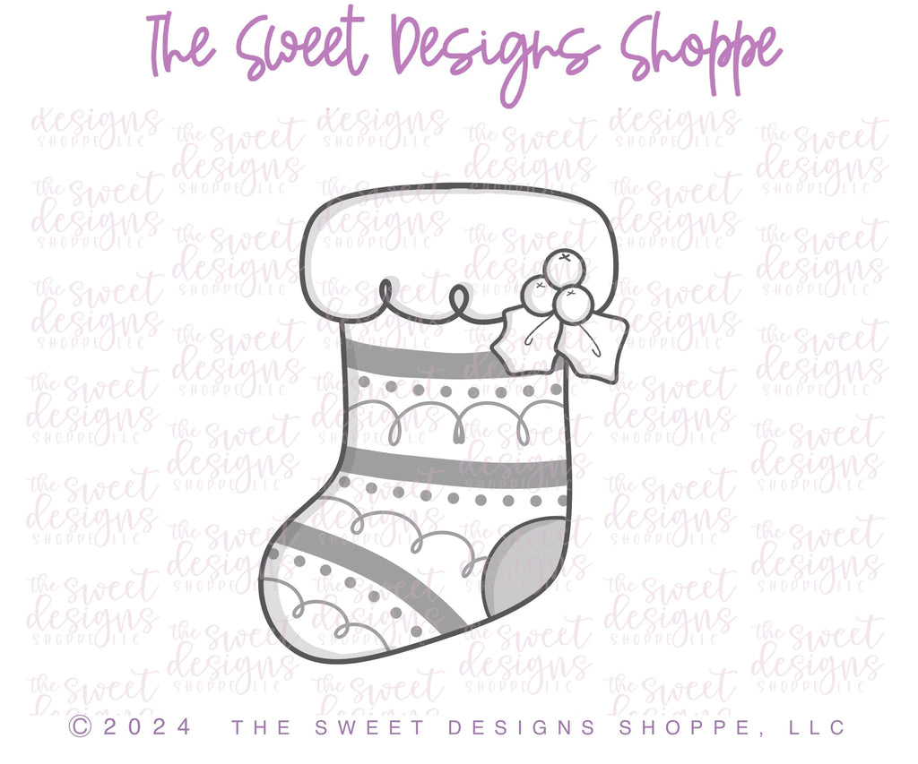 Cookie Cutters - Classic Stocking - Cookie Cutter - The Sweet Designs Shoppe - - advent, Advent Calendar, ALL, Christmas, Christmas / Winter, Christmas Cookies, Cookie Cutter, new, Promocode, STL