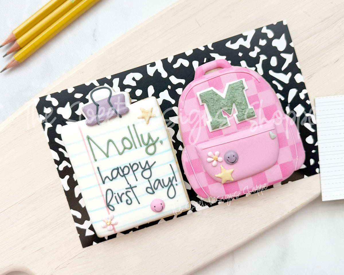 Cookie Cutters - Clipboard and Backpack Set - Set of 2 - Cookie Cutters - The Sweet Designs Shoppe - TSDS - - ALL,back to school,BTS,Cookie Cutter,Mini Set,Mini Sets,Promocode,regular sets,School,School / Graduation,set,STL