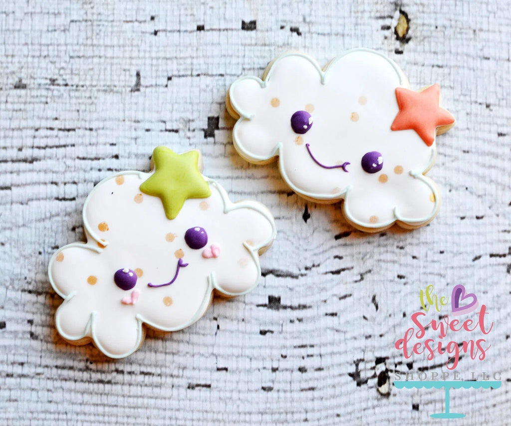 Cookie Cutters - Cloud with Star v2- Cookie Cutter - The Sweet Designs Shoppe - TSDS - - ALL,Cookie Cutter,Easter / Spring,fantasy,Nature,Promocode,Rain,Spring,Trees Leaves and Flowers,Weather