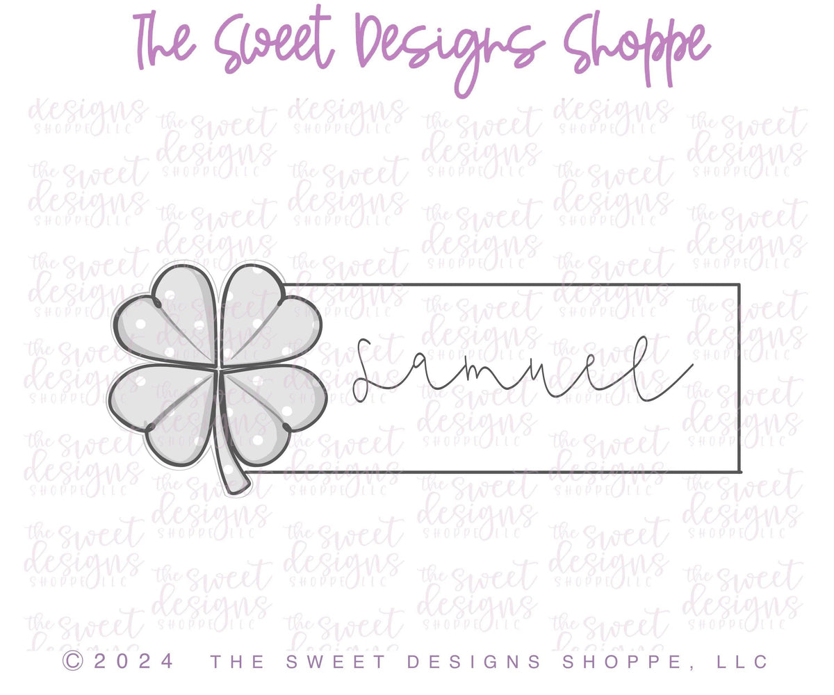 Cookie Cutters - Clover Tag - Cookie Cutter - The Sweet Designs Shoppe - TSDS - - ALL,Cookie Cutter,Nature,Plaque,Plaques,PLAQUES HANDLETTERING,Promocode,St paddy,ST PATRICK,St Patrick’s Day,St. Pat,St. Patricks,STL