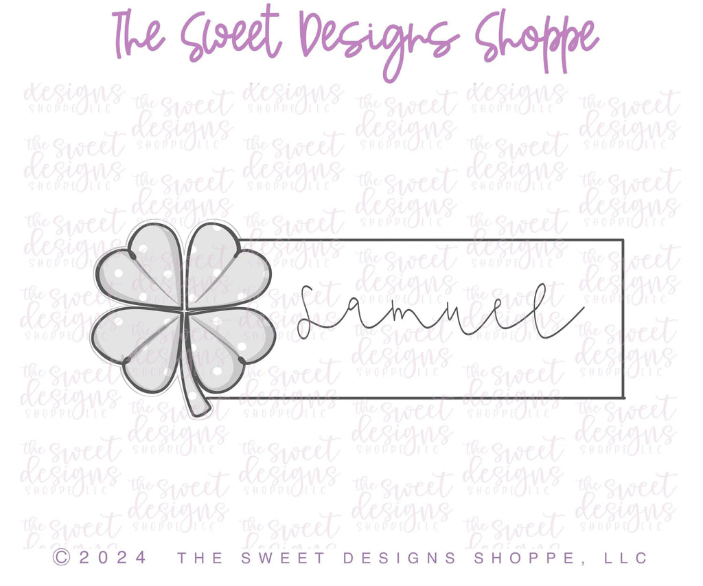Cookie Cutters - Clover Tag - Cookie Cutter - The Sweet Designs Shoppe - TSDS - - ALL,Cookie Cutter,Nature,Plaque,Plaques,PLAQUES HANDLETTERING,Promocode,St paddy,ST PATRICK,St Patrick’s Day,St. Pat,St. Patricks