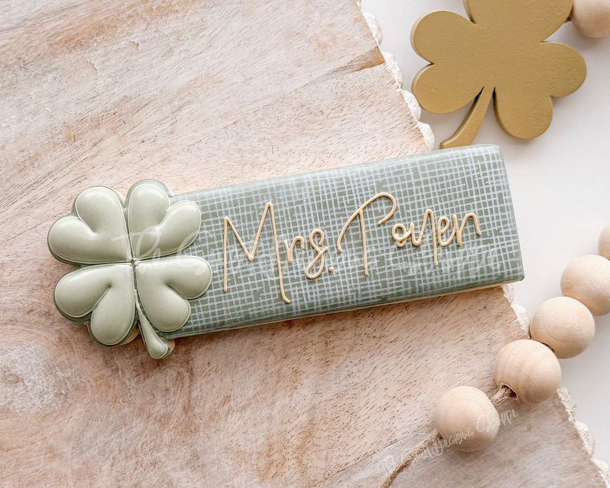 Cookie Cutters - Clover Tag - Cookie Cutter - The Sweet Designs Shoppe - TSDS - - ALL,Cookie Cutter,Nature,Plaque,Plaques,PLAQUES HANDLETTERING,Promocode,St paddy,ST PATRICK,St Patrick’s Day,St. Pat,St. Patricks,STL