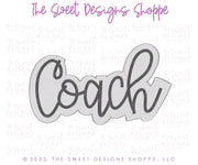 Cookie Cutters - Coach Plaque - Cookie Cutter - The Sweet Designs Shoppe - TSDS - - ALL,Cookie Cutter,Plaque,Plaques,PLAQUES HANDLETTERING,Promocode,sport,sports