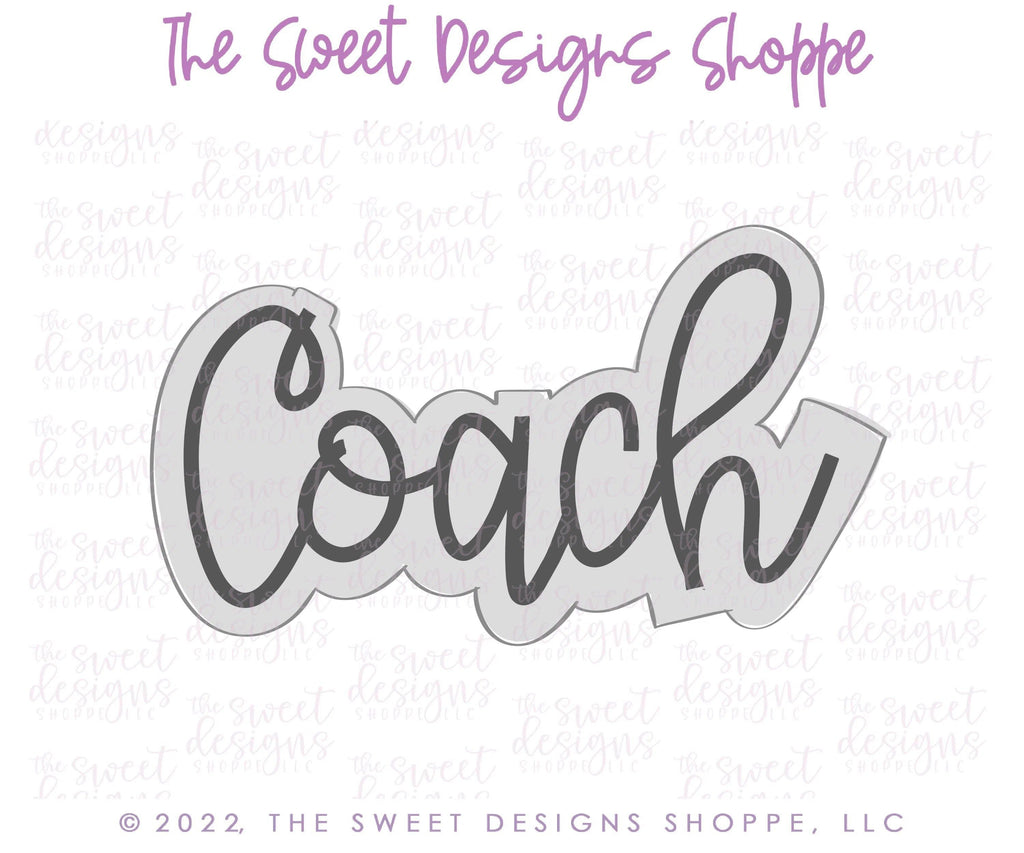 Cookie Cutters - Coach Plaque - Cookie Cutter - The Sweet Designs Shoppe - - ALL, Cookie Cutter, Plaque, Plaques, PLAQUES HANDLETTERING, Promocode, sport, sports