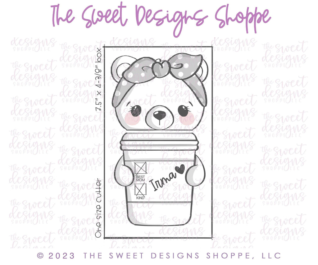 Cookie Cutters - Coffee Bear Daughter Set - Set of 2 - Cookie Cutters - The Sweet Designs Shoppe - TSDS - - ALL,Animal,Animals,Animals and Insects,back to school,Cookie Cutter,mother,Mothers Day,Promocode,regular sets,School,School / Graduation,school supplies,Set,sets,Teacher,Teacher Appreciation