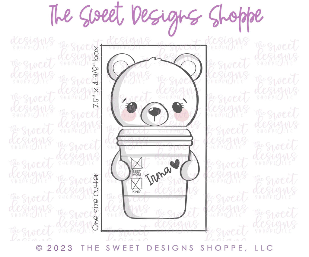 Cookie Cutters - Coffee Bear Son Set - Set of 2 - Cookie Cutters - The Sweet Designs Shoppe - TSDS - - ALL,Animal,Animals,Animals and Insects,back to school,Cookie Cutter,dad,Father,father's day,grandfather,mother,Mothers Day,Promocode,regular sets,School,School / Graduation,school supplies,Set,sets,Teacher,Teacher Appreciation