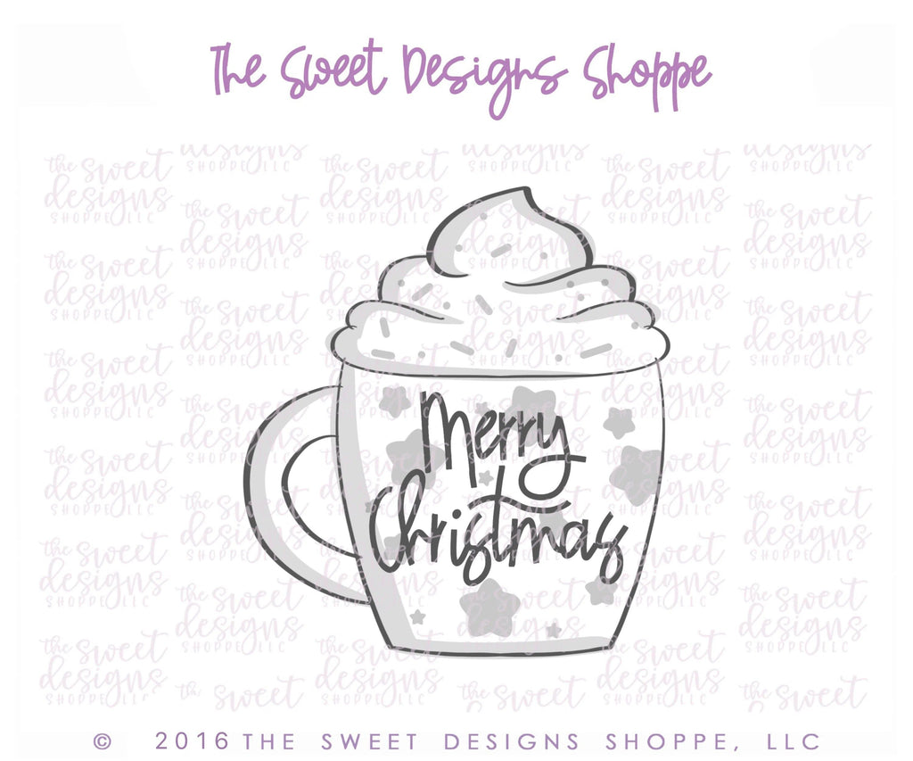 Cookie Cutters - Coffee Cup With Whip V2 - Cookie Cutter - The Sweet Designs Shoppe - - ALL, Christmas, Christmas / Winter, ChristmasTop15, Coffee, Cookie Cutter, Fall, Fall / Halloween, Fall / Thanksgiving, Food, Food & Beverages, Food and Beverage, mug, mugs, Promocode, thanksgiving