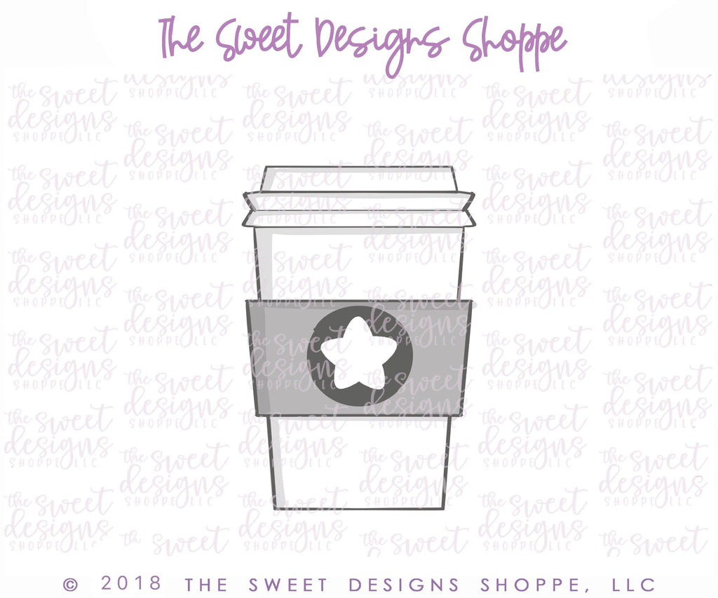 Cookie Cutters - Coffee Paper Cup V2 - Cookie Cutter - Sweet Designs Shoppe - - ALL, Christmas, Christmas / Winter, Coffee, Cookie Cutter, Fall, Fall / Halloween, Fall / Thanksgiving, Food, Food & Beverages, Food and Beverage, Grad, graduations, Latte, mug, mugs, Nurse, Nurse Appreciation, Promocode, School, School / Graduation, Teacher, Teacher Appreciation, thanksgiving, Valentines